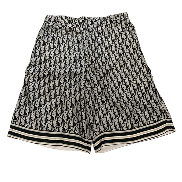 Dior Other - Authentic Vintage DIOR Oblique Logo Monogram Silk Shorts Made in Italy Size 48